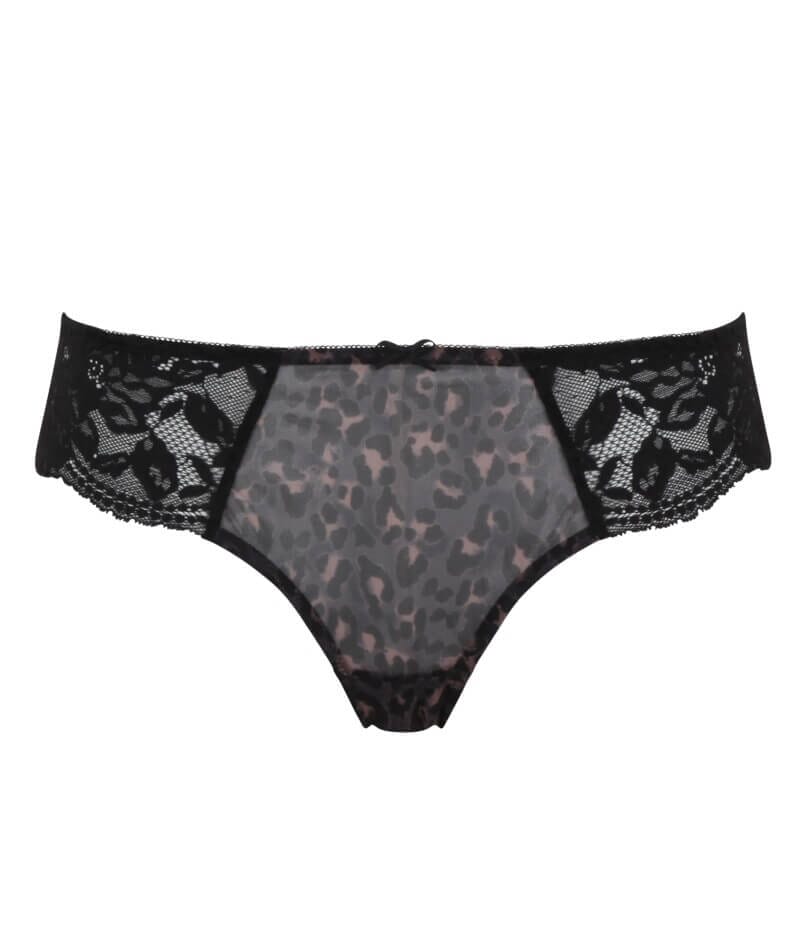 Panache Nina Brazilian Brief - Black Leopard Knickers